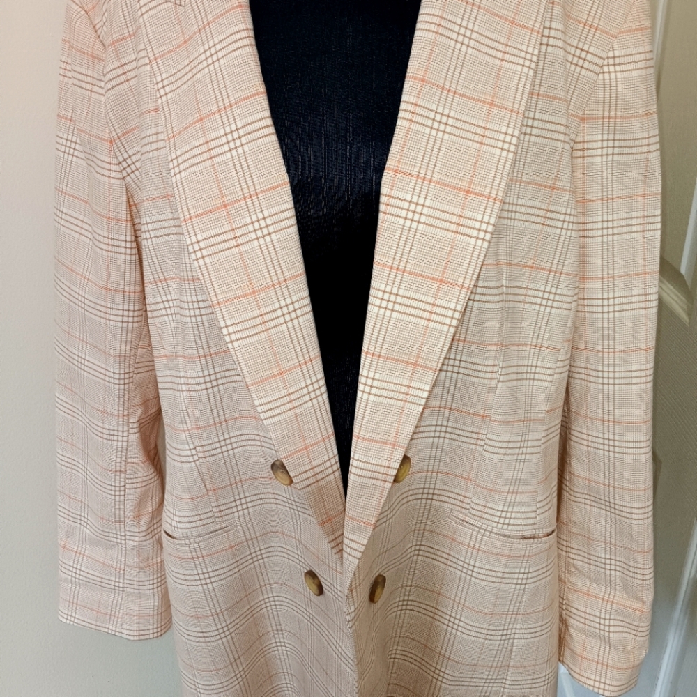 NWOT Bar III Plaid Blazer with Double-Breasted Buttons XXL